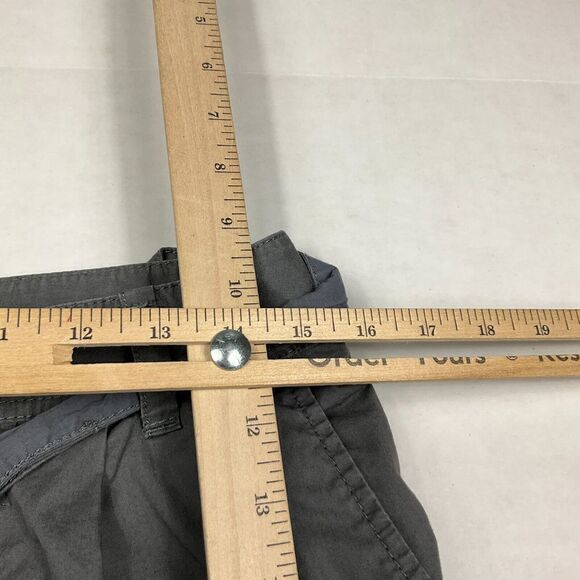 LOFT Womens Cotton Pencil Mini Skirt Gray Casual Zip Up Tie Waist Pockets Size 4 - Picture 8 of 10